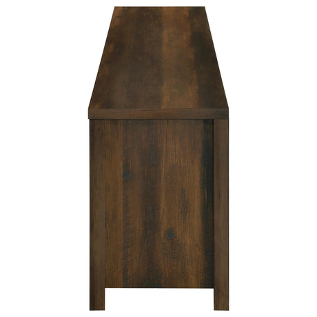 Enfield 71" Fireplace TV Stand - Barn Door Media Console with Ember Display for TVs up to 80" in Dark Pine – view 6