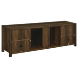 Enfield 71" Fireplace TV Stand - Barn Door Media Console with Ember Display for TVs up to 80" in Dark Pine – view 7