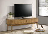 Croyden 71" Mid-Century TV Stand with Reeded Sliding Doors - Weathered Natural, Fits TVs up to 75" – view 1