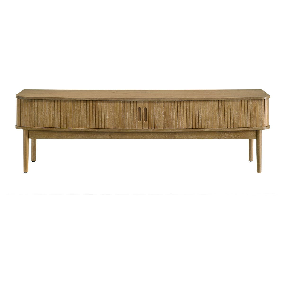 Croyden 71" Mid-Century TV Stand with Reeded Sliding Doors - Weathered Natural, Fits TVs up to 75" – view 3