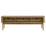 Croyden 71" Mid-Century TV Stand with Reeded Sliding Doors - Weathered Natural, Fits TVs up to 75" – view 4