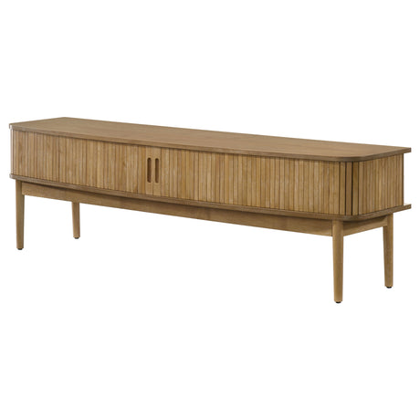 Croyden 71" Mid-Century TV Stand with Reeded Sliding Doors - Weathered Natural, Fits TVs up to 75" – view 5