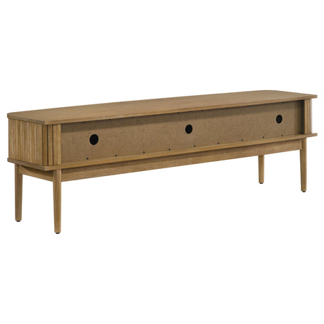 Croyden 71" Mid-Century TV Stand with Reeded Sliding Doors - Weathered Natural, Fits TVs up to 75" – view 7