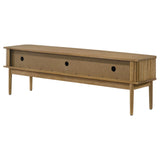 Croyden 71" Mid-Century TV Stand with Reeded Sliding Doors - Weathered Natural, Fits TVs up to 75" – view 9
