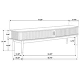 Croyden 71" Mid-Century TV Stand with Reeded Sliding Doors - Weathered Natural, Fits TVs up to 75" – view 14