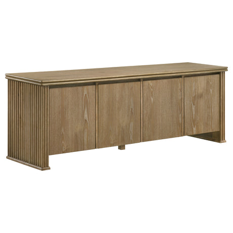 Adina 70" TV Stand with Reeded Sides & 4 Doors