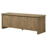 Adina 70" TV Stand with Reeded Sides & 4 Doors - Distressed Light Brown Ash Veneer, Arrives Assembled – view 5