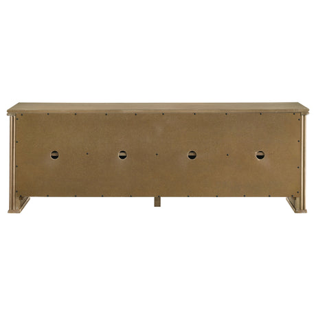 Adina 70" TV Stand with Reeded Sides & 4 Doors - Distressed Light Brown Ash Veneer, Arrives Assembled – view 8