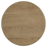 Adina Round Coffee & End Tables - Reeded Pedestal Base in Distressed Light Brown – view 15