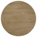 Adina Round Coffee & End Tables - Reeded Pedestal Base in Distressed Light Brown – view 8