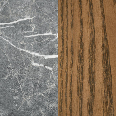 Franklin 36" Round Pedestal Coffee Table & End Table Sets - Grey and Dark Brown Ash – view 13