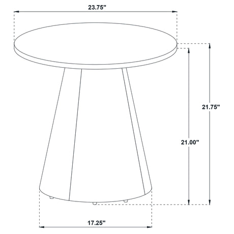 Franklin 36" Round Pedestal Coffee Table & End Table Sets - Grey and Dark Brown Ash – view 14