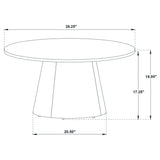 Franklin 36" Round Pedestal Coffee Table & End Table Sets - Grey and Dark Brown Ash – view 9