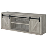 Brockton 71" Sliding Barn Door TV Stand - Farmhouse Media Console for TVs up to 77" in Grey Driftwood – view 3
