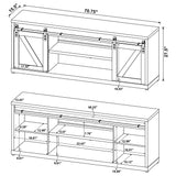 Brockton 71" Sliding Barn Door TV Stand - Farmhouse Media Console for TVs up to 77" in Grey Driftwood – view 5