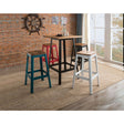 Jacotte Square Bar Table & Backless Bar Stools