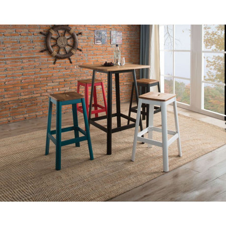 Jacotte Square Bar Table & Backless Bar Stools