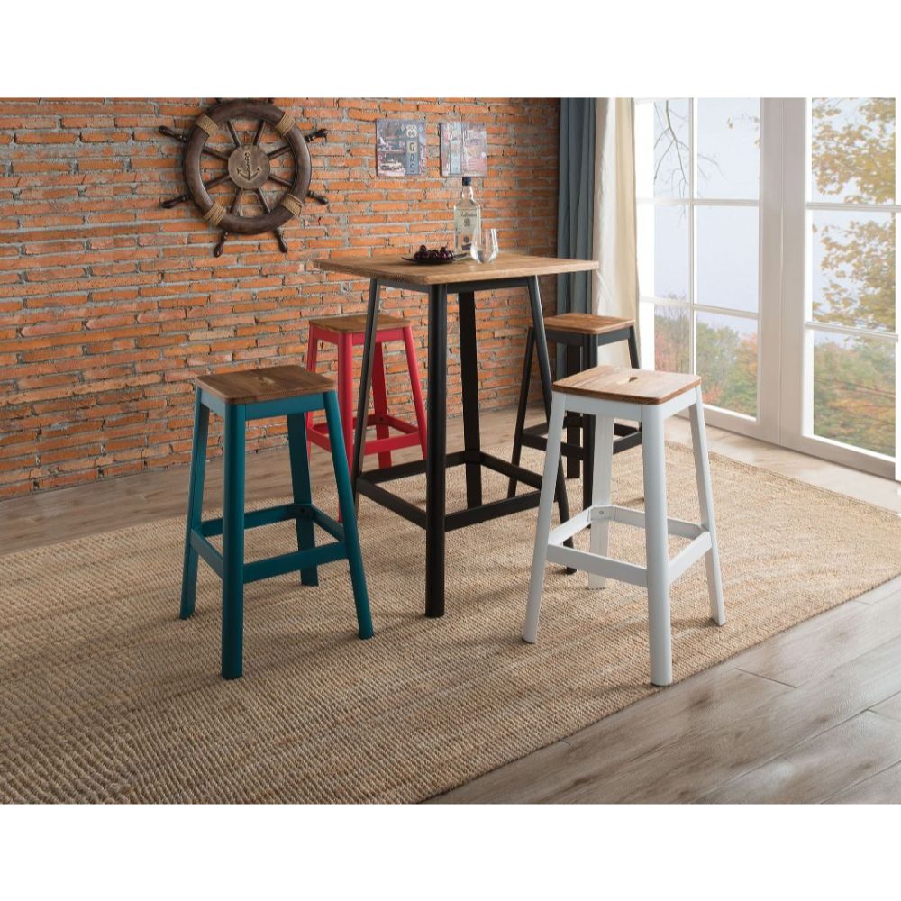 Jacotte Square Bar Table & Backless Bar Stools