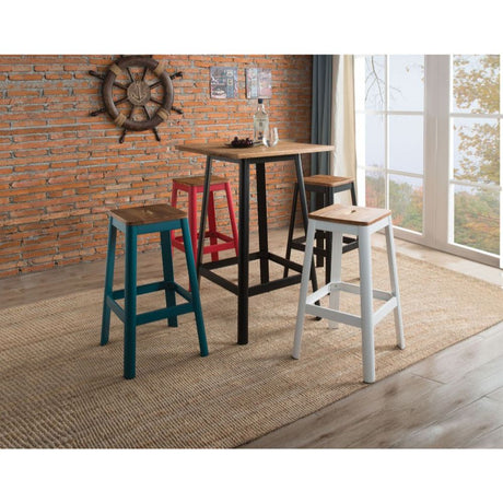 Jacotte Square Bar Table & Backless Bar Stools