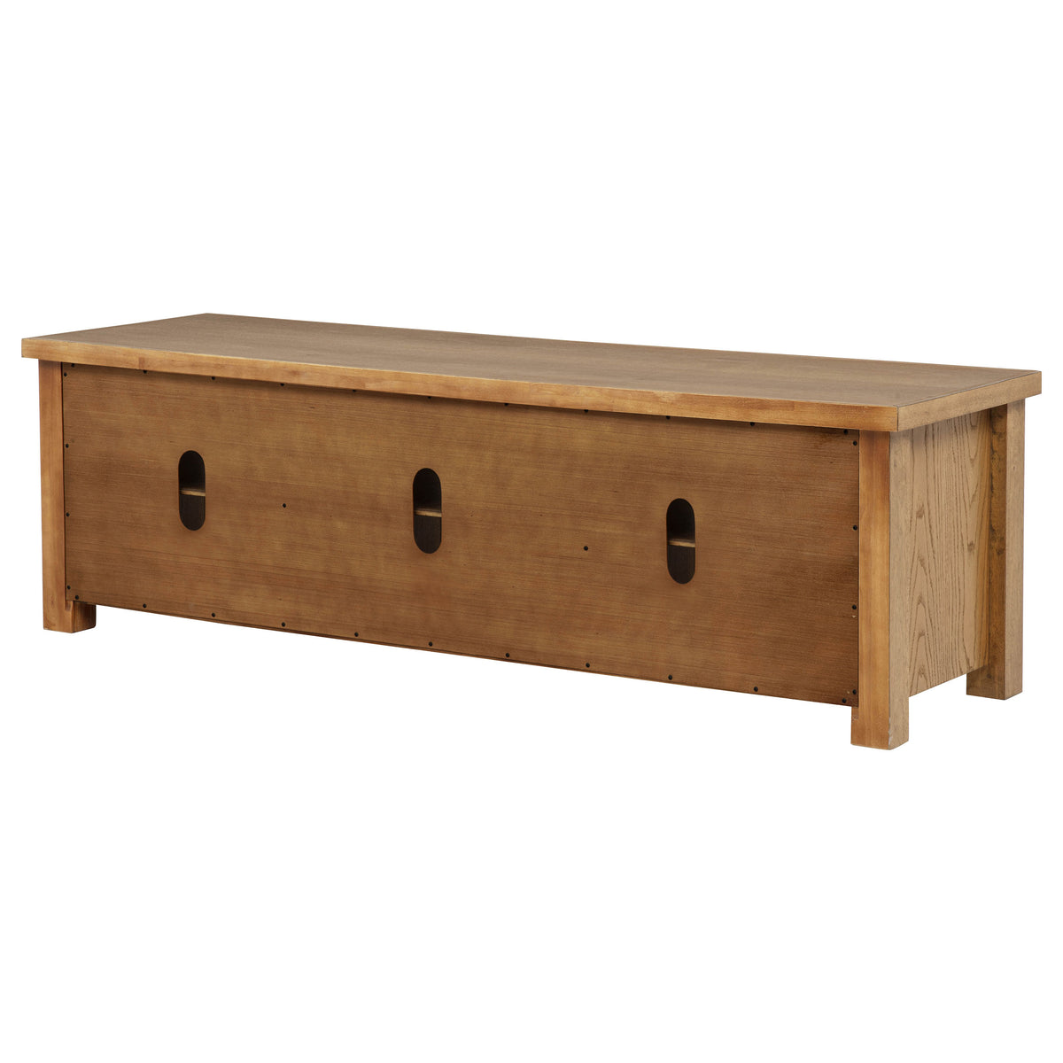 Beasley 71" TV Stand Media Console - Two-Door Cabinets & Open Shelves in Golden Oak – view 4
