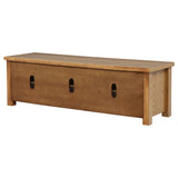 Beasley 71" TV Stand Media Console - Two-Door Cabinets & Open Shelves in Golden Oak – view 4
