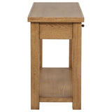 Beasley Coffee Table, Console & End Table - 2-Drawer Storage with Open Shelf in Golden Oak – view 9