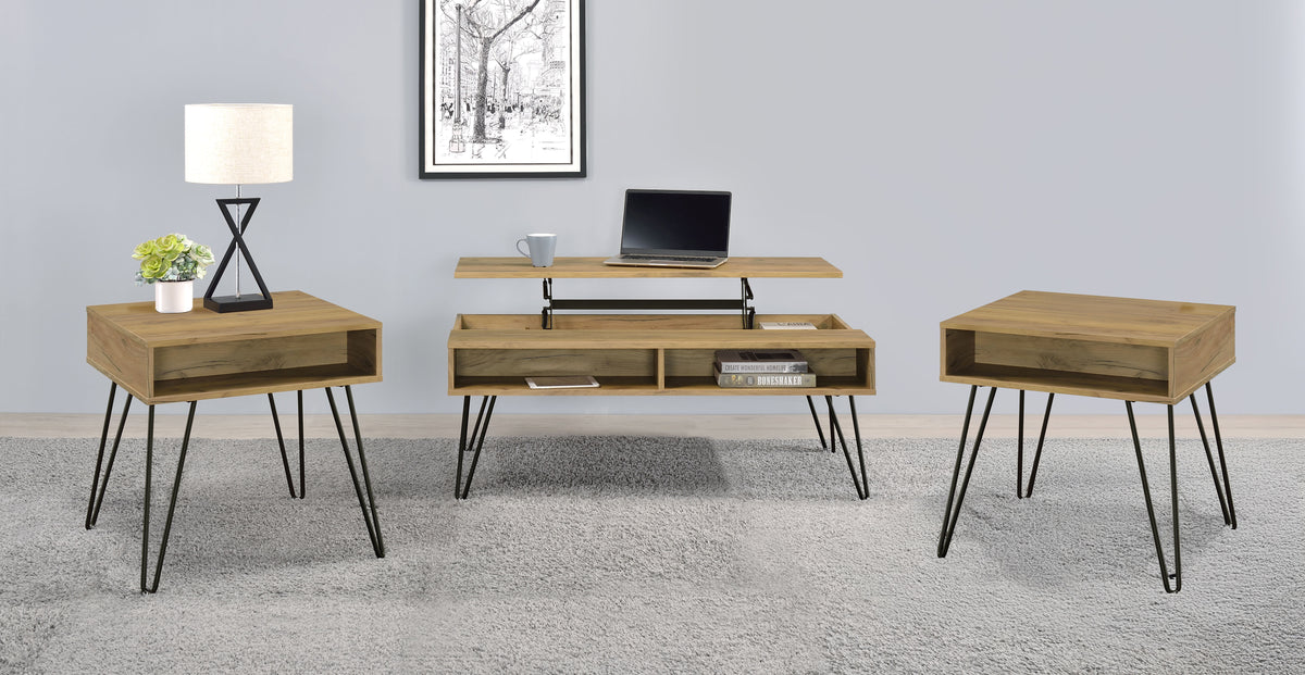 Fanning Lift-Top Coffee Table & End Table - 3pcs- Coffee Table + 2 End Tables