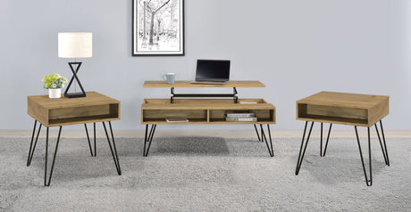 Fanning Lift-Top Coffee Table & End Table - 3pcs- Coffee Table + 2 End Tables