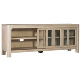 Solano 71" Arched TV Stand Media Console - Weathered Mango with Sliding Glass Doors – view 3