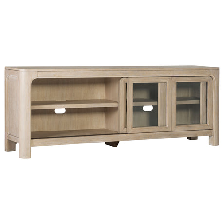 Solano 71" Arched TV Stand Media Console - Weathered Mango with Sliding Glass Doors – view 4