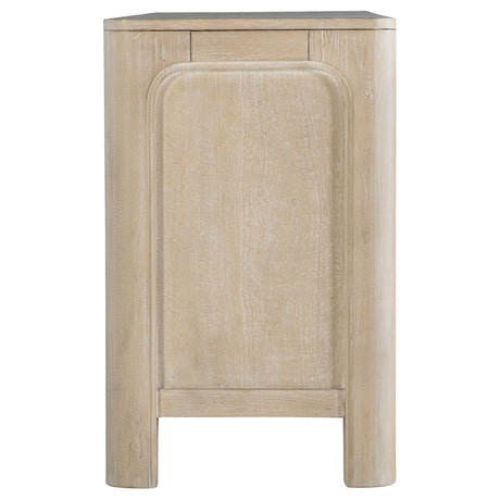 Solano 71" Arched TV Stand Media Console - Weathered Mango with Sliding Glass Doors – view 7