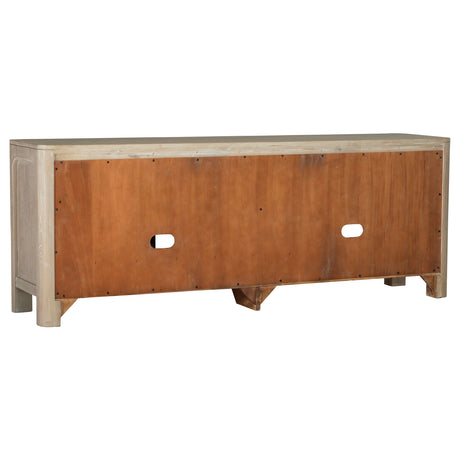 Solano 71" Arched TV Stand Media Console - Weathered Mango with Sliding Glass Doors – view 8