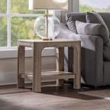 Solano Square Coffee Table, End Table & Console - Arched Legs with Shelf in Weathered Mango – view 2