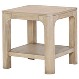 Solano Square Coffee Table, End Table & Console - Arched Legs with Shelf in Weathered Mango – view 16