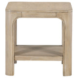 Solano Square Coffee Table, End Table & Console - Arched Legs with Shelf in Weathered Mango – view 17