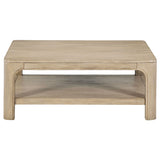 Solano Square Coffee Table, End Table & Console - Arched Legs with Shelf in Weathered Mango – view 9