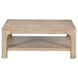 Solano Square Coffee Table, End Table & Console - Arched Legs with Shelf in Weathered Mango – view 11