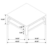Solano Square Coffee Table, End Table & Console - Arched Legs with Shelf in Weathered Mango – view 13