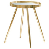 Kaelyn Round Mirror Top Nesting Coffee Table & End Table Sets - End Table