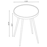 Kaelyn Round Mirror Top Nesting Coffee Table & End Table Sets - Glam Gold Metal Frame – view 9