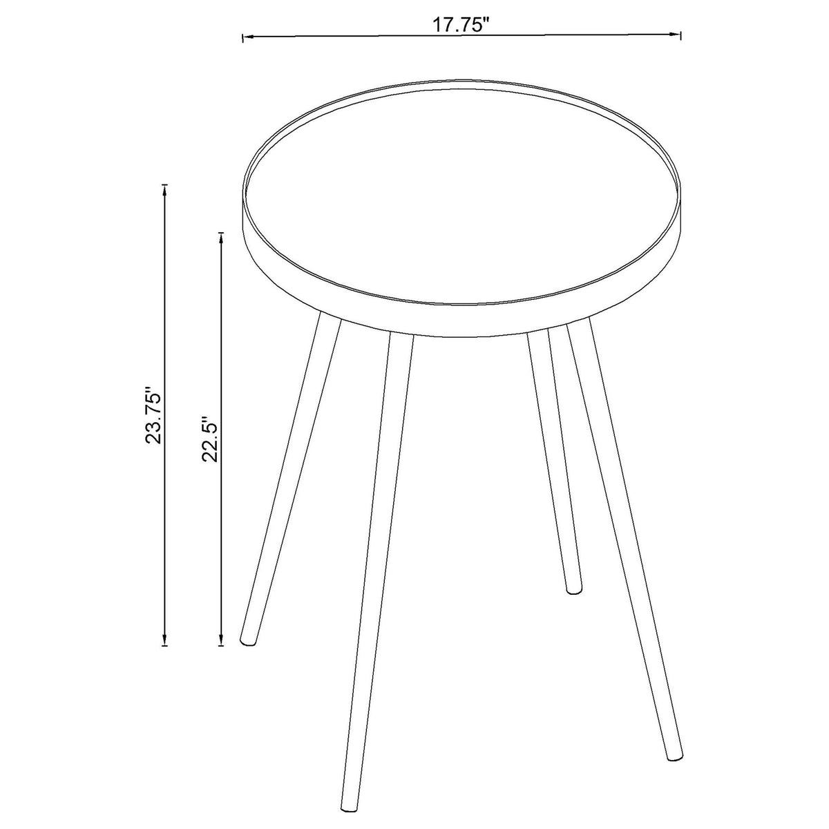 Kaelyn Round Mirror Top Nesting Coffee Table & End Table Sets - Glam Gold Metal Frame – view 14