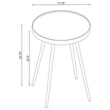 Kaelyn Round Mirror Top Nesting Coffee Table & End Table Sets - Glam Gold Metal Frame – view 19