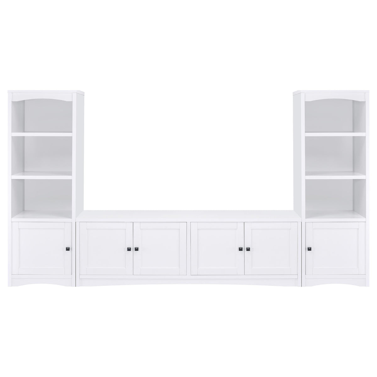 Laughlin 78" TV Stand & Entertainment Center with Media Towers - Adjustable Shelves in White – view 5