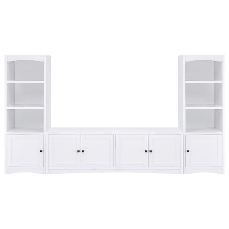 Laughlin 78" TV Stand & Entertainment Center with Media Towers - Adjustable Shelves in White – view 5