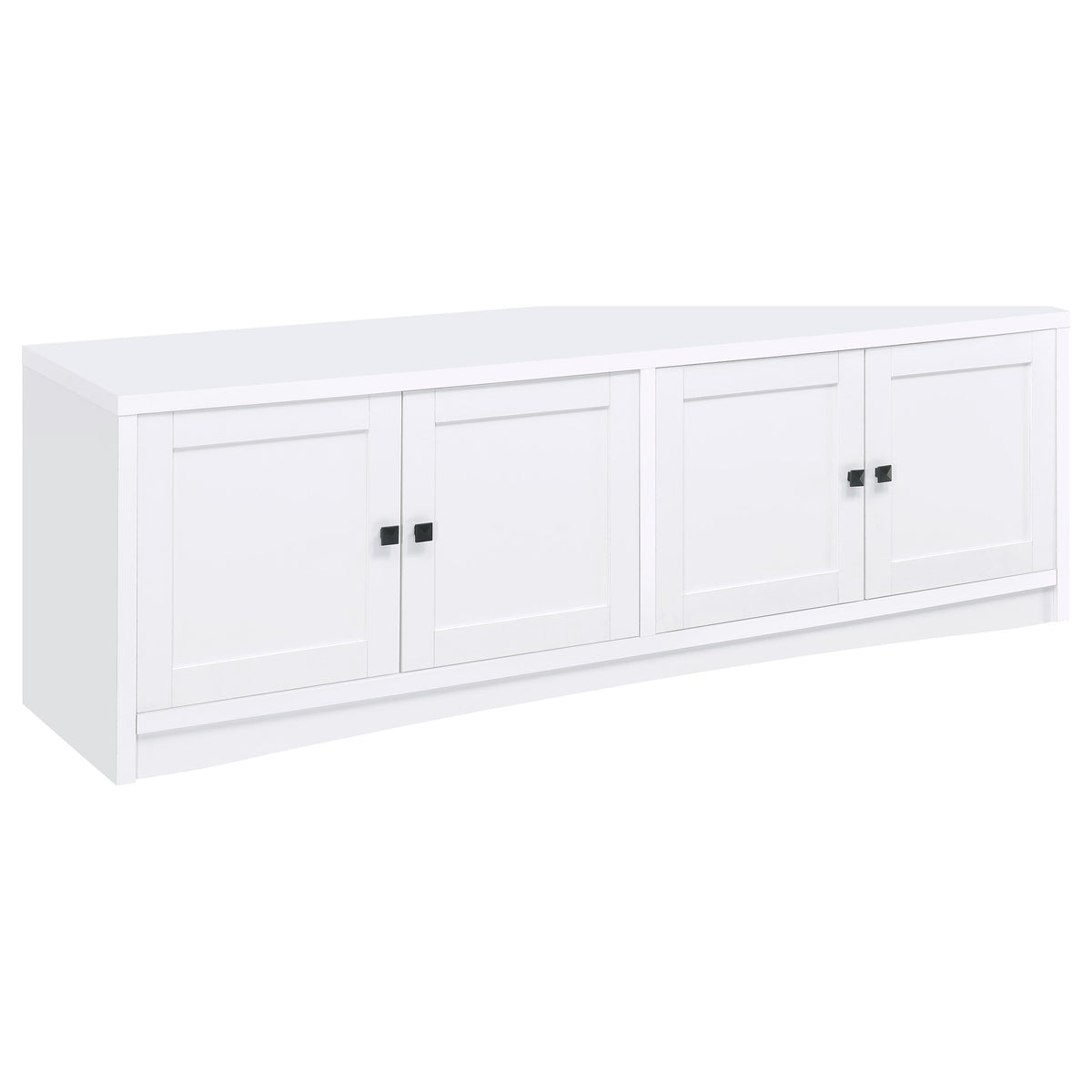 Laughlin 78" TV Stand & Entertainment Center with Media Towers - Adjustable Shelves in White – view 6