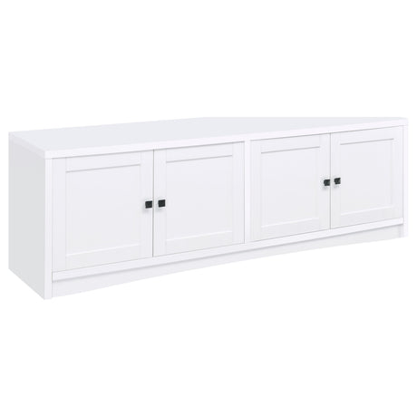 Laughlin 78" TV Stand & Entertainment Center with Media Towers - Adjustable Shelves in White – view 6