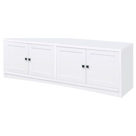 Laughlin 78" TV Stand & Entertainment Center with Media Towers - Adjustable Shelves in White – view 9