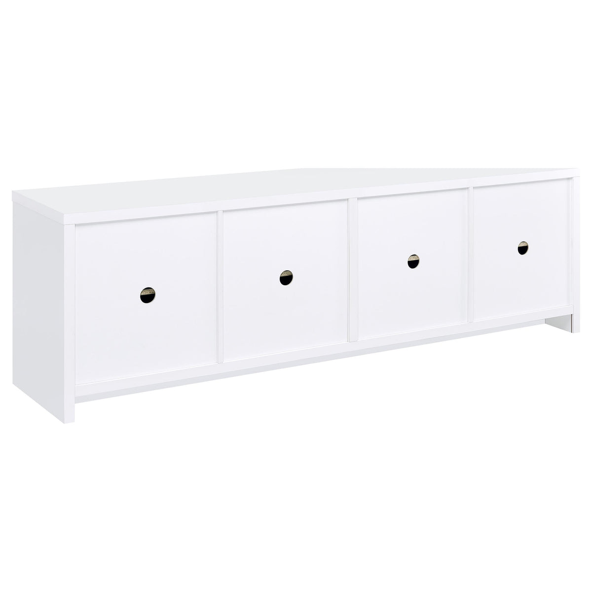 Laughlin 78" TV Stand & Entertainment Center with Media Towers - Adjustable Shelves in White – view 11