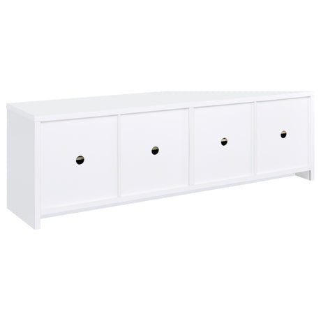 Laughlin 78" TV Stand & Entertainment Center with Media Towers - Adjustable Shelves in White – view 11