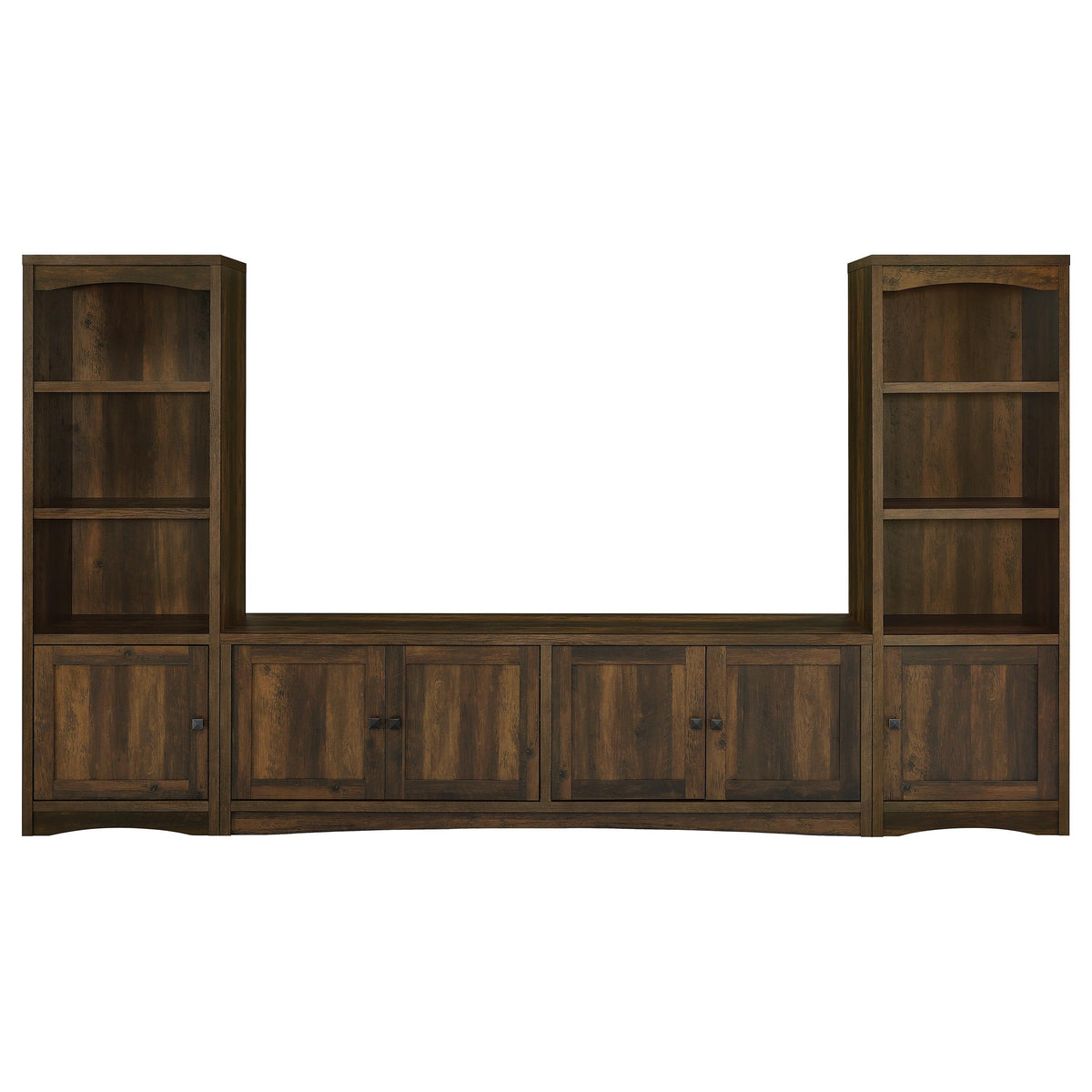 Laughlin 78" TV Stand & Entertainment Center with Media Towers - Adjustable Shelves in Dark Pine – view 4
